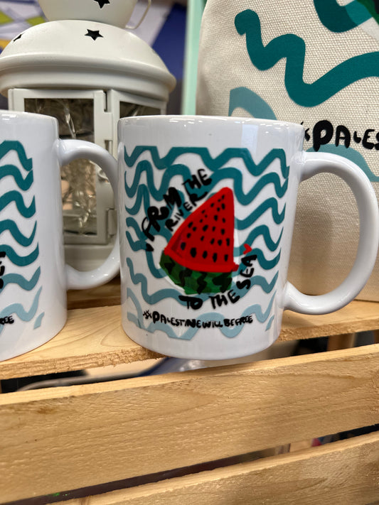 ‘From the River to the Sea’ Palestine Mugs by Jam Designs (Pakistan)