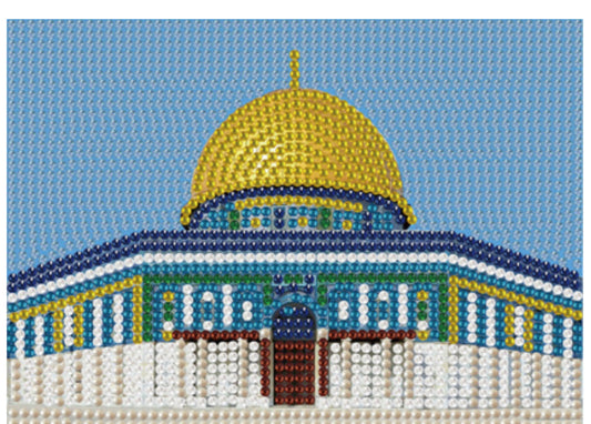 Dome of the Rock - 5x7 Inch Canvas - Diamond Art. Diamond Paint by Number Kit