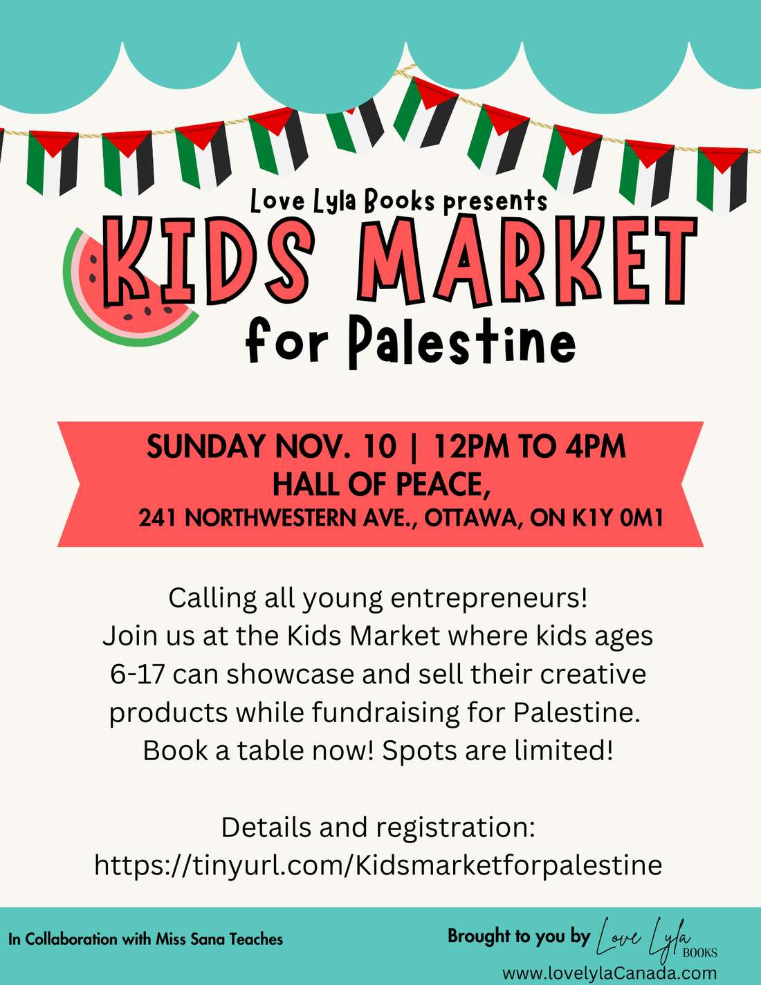 Kids Market for Palestine | November 10th, 2024