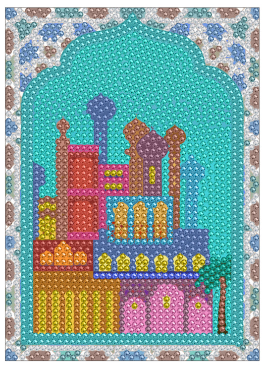 City of 1000 Minarets - 5x7 Inch Canvas - Diamond Paint by Number Kit