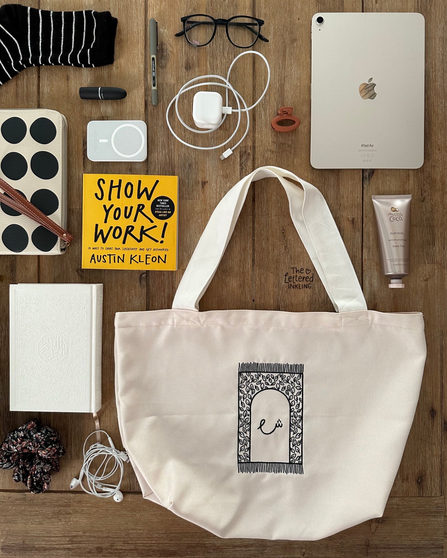 Hand Embroidered Tote Bags by The Lettered Inkling