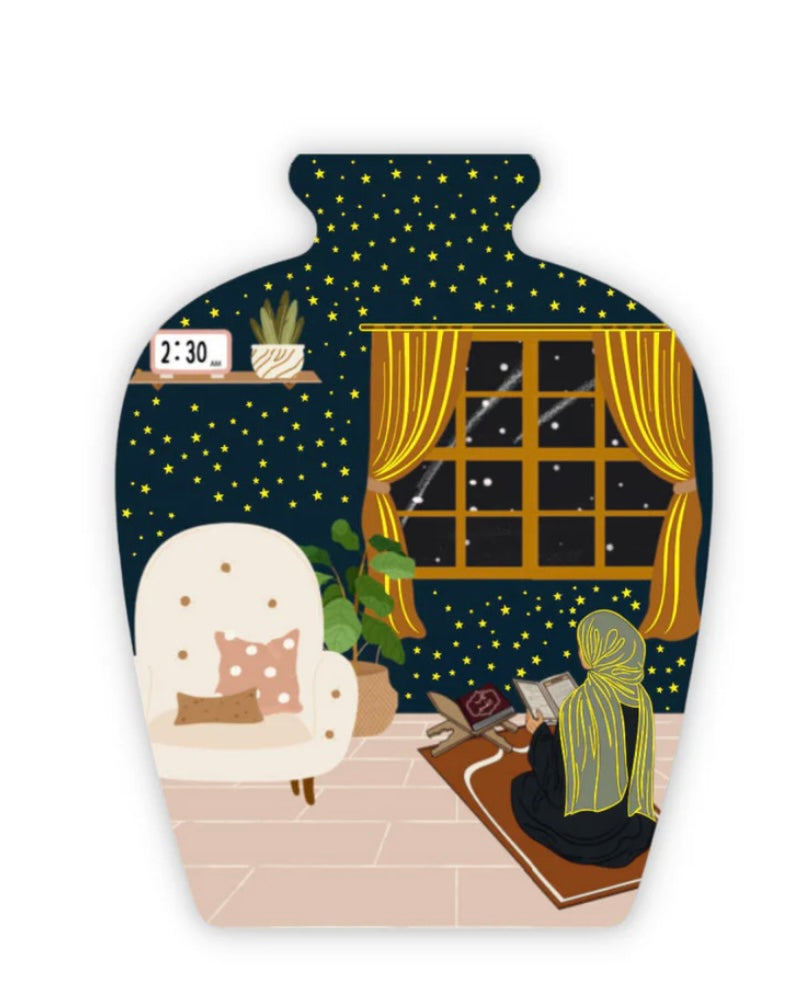 Night Prayer Gold Foiled Sticker