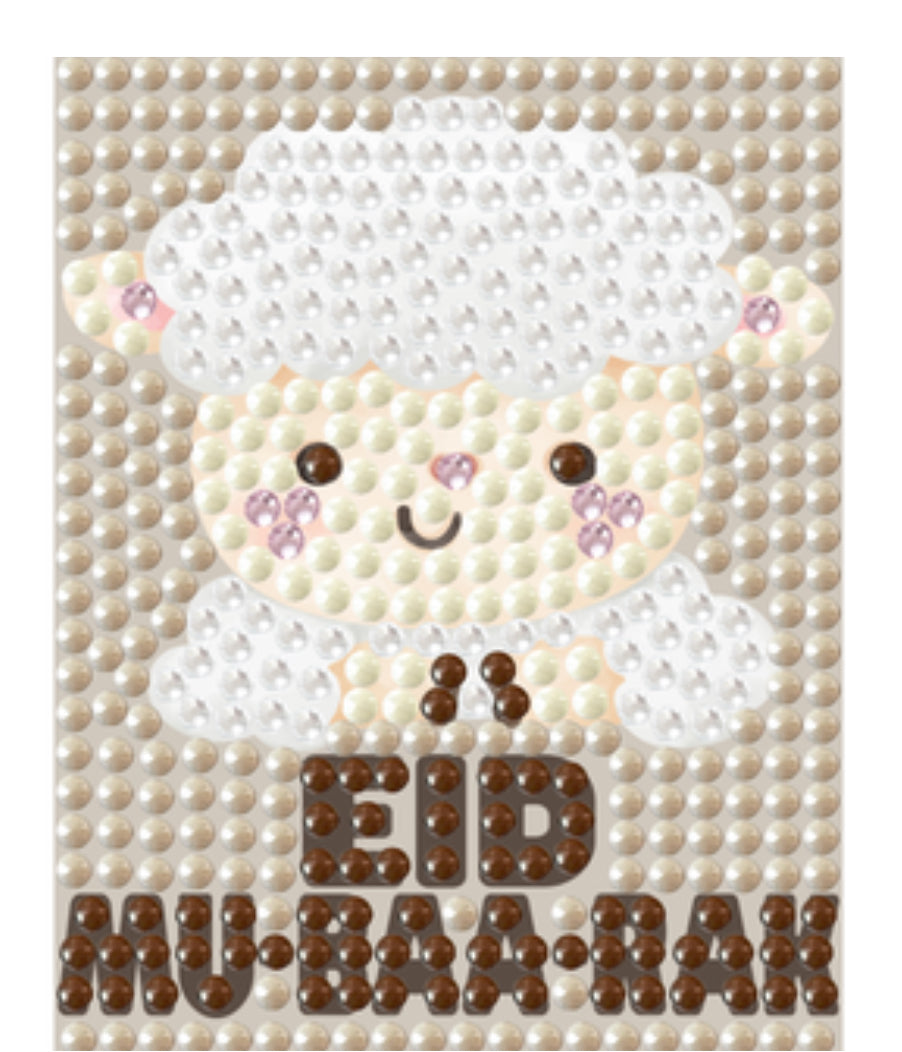 Eid Mubarak-baa-rak Magnet - Diamond Paint by Number Kit