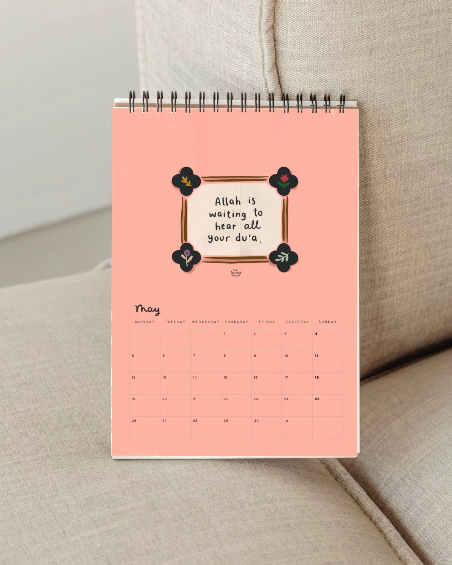 Desk Calendar 2025 | The Lettered Inkling