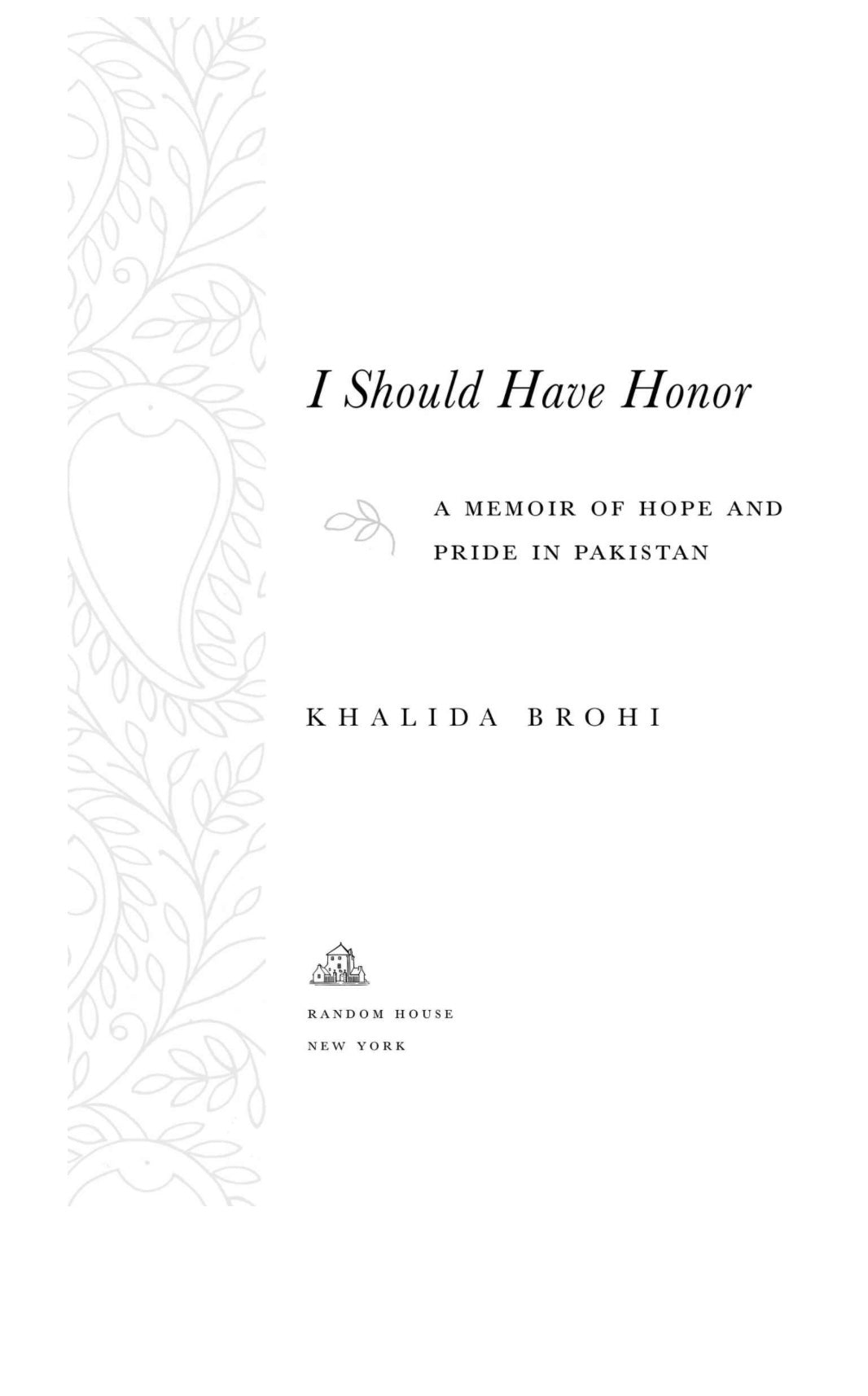 I Should Have Honour | Khalida Brohi