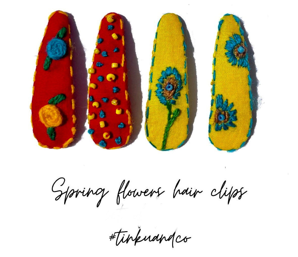 Spring Flower Hair Clips | Tinku & co.