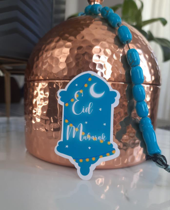 Eid Mubarak Turquoise Lantern Stickers | Amina Creates
